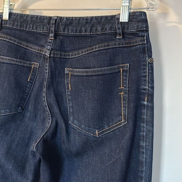 Jโ Jill Dark Wash Straight Leg Stretch Jeans Size 6 Cotton Blend - Picture 10 of 13